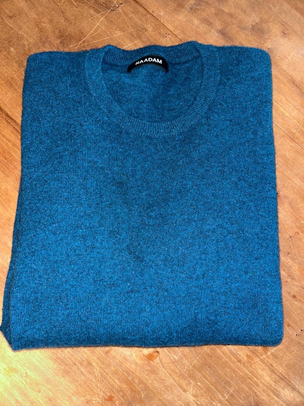 Naadam Crewneck Cashmere Sweater Teal Blue, Ladies Large